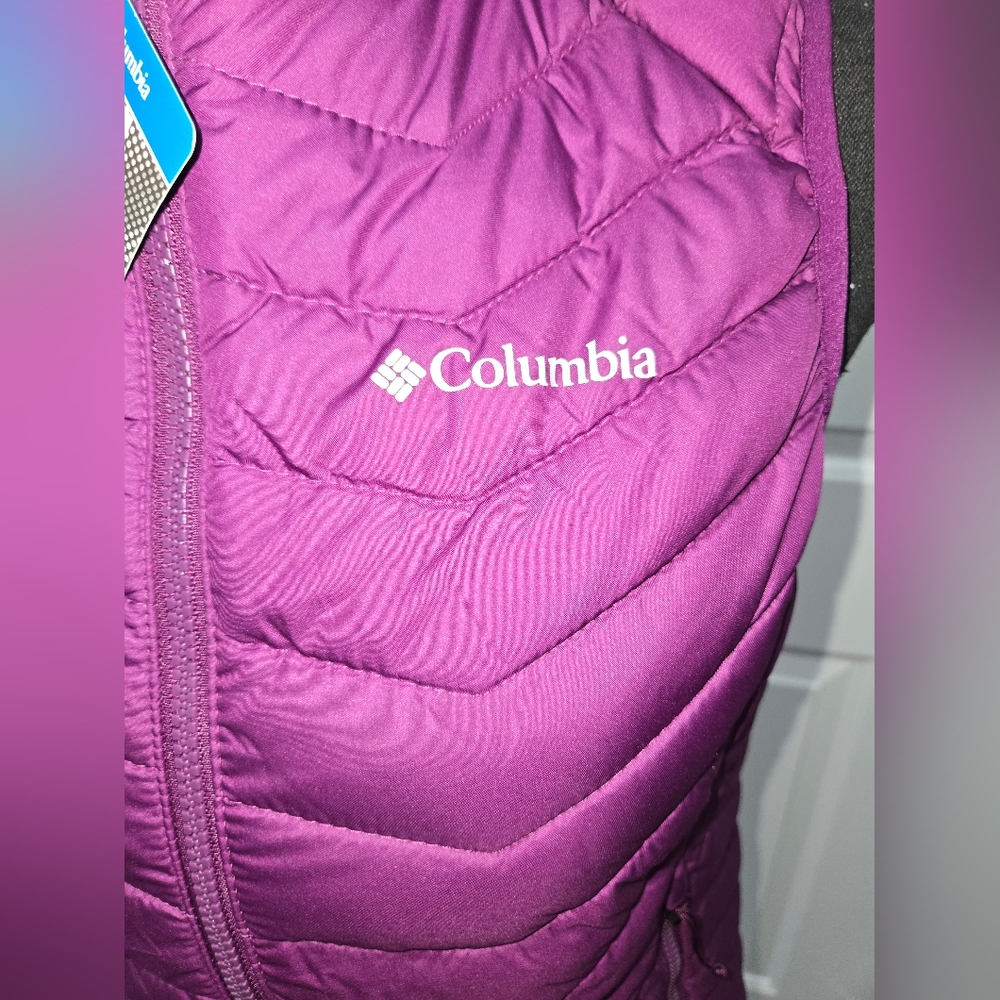 NWT Columbia Women's Purple Omni-Heat Puffer Vest - Picture 5 of 15